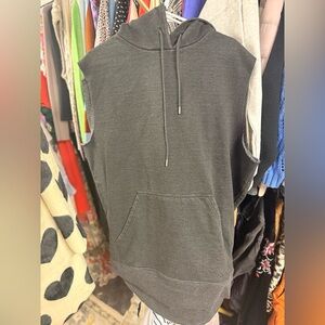 Urban Outfitters Dark Gray Sleeveless Hoodie Dress